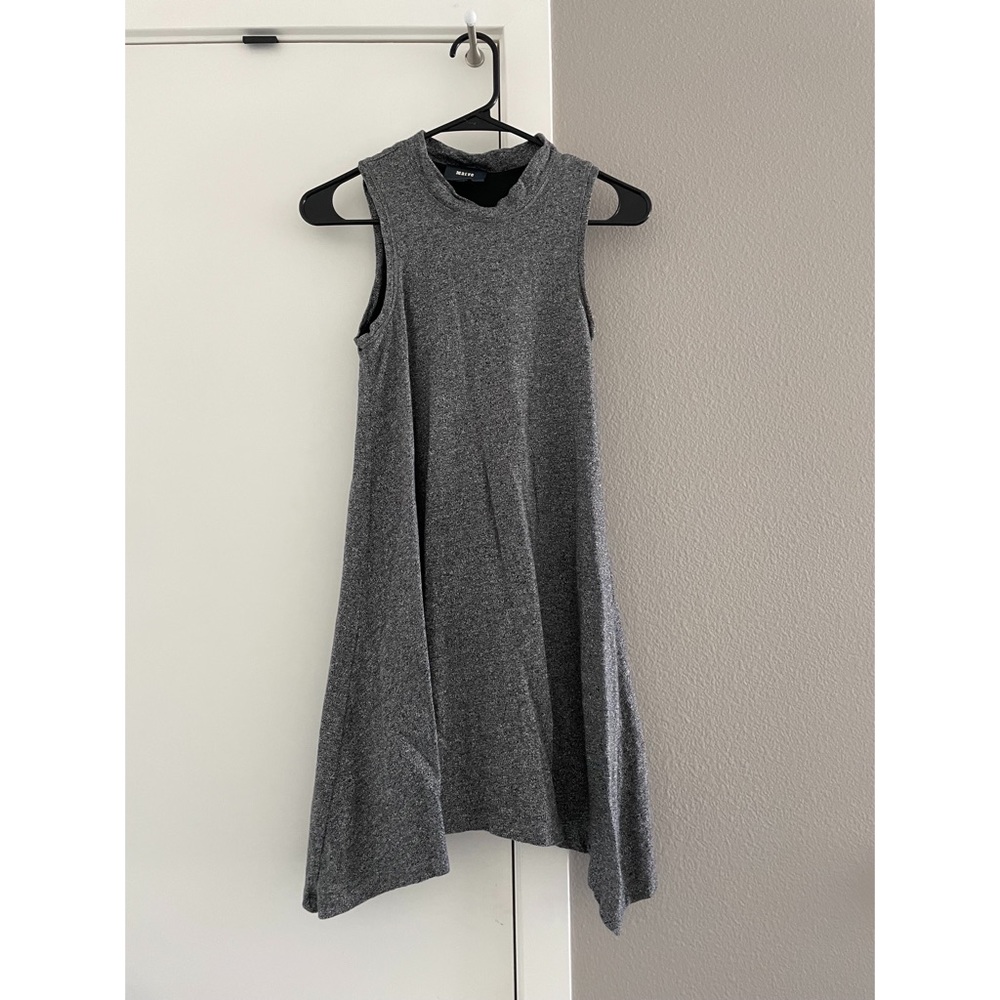 Anthropologie Maeve mock neck sweater tank dress in grey